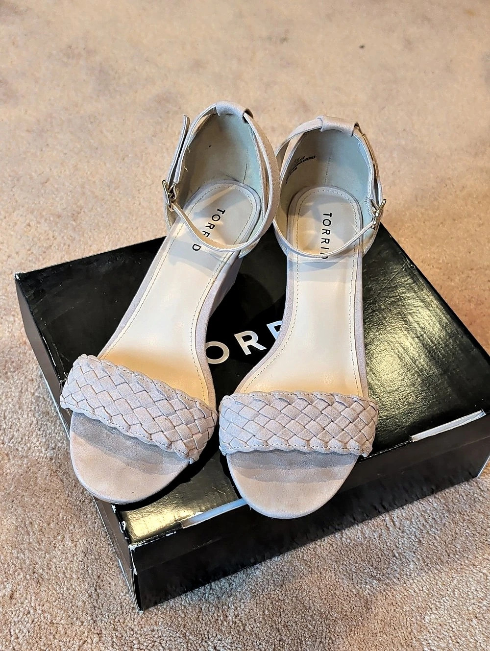 Torrid Woven Strap Wedge Sandals Beige US 9W
